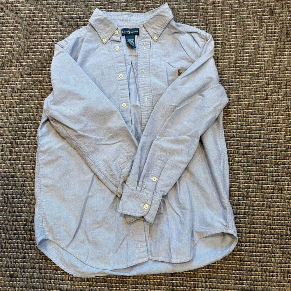 Ralph Lauren Classic Blue Button Down Shirt - Picture 1 of 3